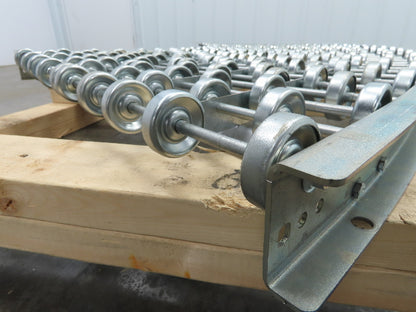 30"W x 70° Curve Galvanized Steel Skate Wheel Gravity Roller Conveyor