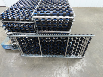 Unex Span Track 18"x 42" Plastic Skate Wheel Flow Rack Conveyor - 20 Sections