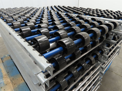 Unex Span Track 18"x 42" Plastic Skate Wheel Flow Rack Conveyor - 20 Sections