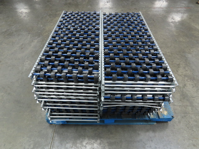 Unex Span Track 18"x 42" Plastic Skate Wheel Flow Rack Conveyor - 20 Sections