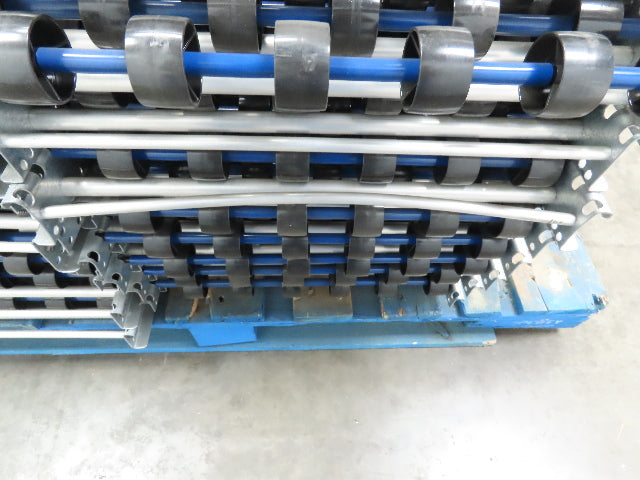 Unex Span Track 18"x 42" Plastic Skate Wheel Flow Rack Conveyor - 20 Sections