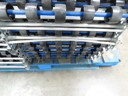 Unex Span Track 18"x 42" Plastic Skate Wheel Flow Rack Conveyor - 20 Sections