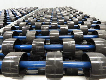 Unex Span Track 18"x 42" Plastic Skate Wheel Flow Rack Conveyor - 20 Sections