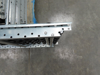 Unex Span Track 18"x 42" Plastic Skate Wheel Flow Rack Conveyor - 20 Sections