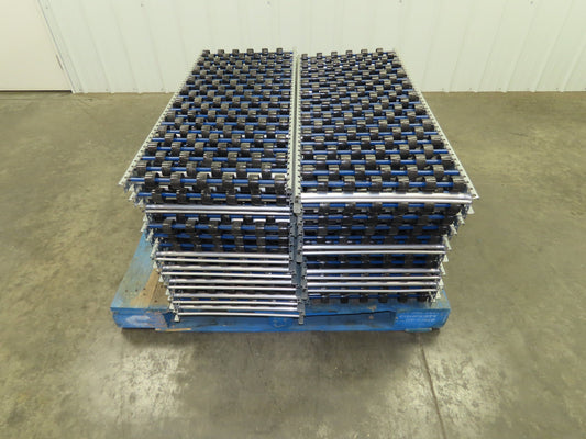 Unex Span Track 18"x 42" Plastic Skate Wheel Flow Rack Conveyor - 20 Sections