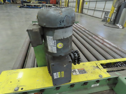 Chain Drive 3.5" Steel Roller Pallet Conveyor 64"L x 87"BF .5Hp 460V 30FPM