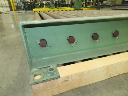 Chain Drive 3.5" Steel Roller Pallet Conveyor 64"L x 87"BF .5Hp 460V 30FPM