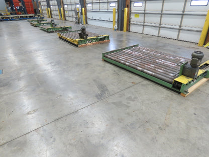 Chain Drive 3.5" Steel Roller Pallet Conveyor 64"L x 87"BF .5Hp 460V 30FPM