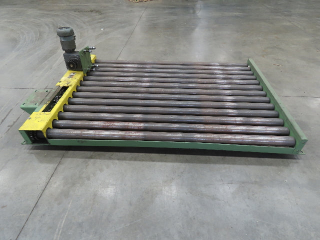 Chain Drive 3.5" Steel Roller Pallet Conveyor 64"L x 87"BF .5Hp 460V 30FPM