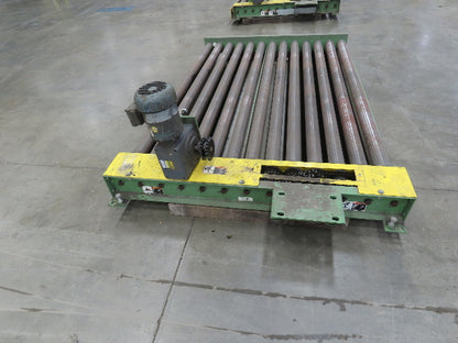 Chain Drive 3.5" Steel Roller Pallet Conveyor 64"L x 87"BF .5Hp 460V 30FPM