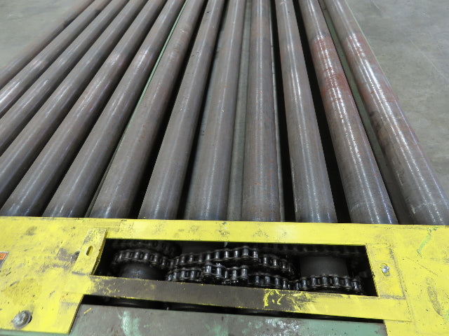 Chain Drive 3.5" Steel Roller Pallet Conveyor 64"L x 87"BF .5Hp 460V 30FPM