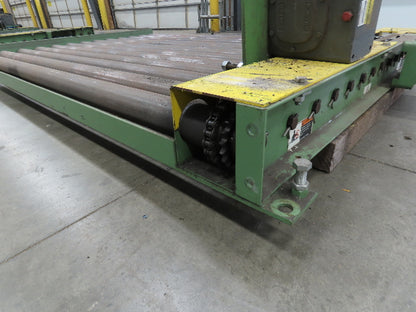 Chain Drive 3.5" Steel Roller Pallet Conveyor 64"L x 87"BF .5Hp 460V 30FPM