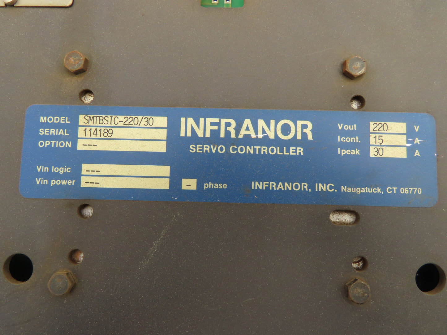 Infranor SMTBSIC-220/30 Servo Controller 220V 15/30A