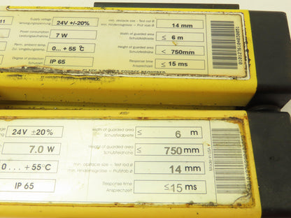 Sick 14-FGS Safety Light Curtain Sensors Transmitter + Receiver 6M x 750mm