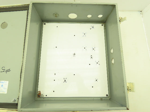SCE A1614CH Electrical Enclosure Control Panel 16x14x6" Back Plate Knockouts