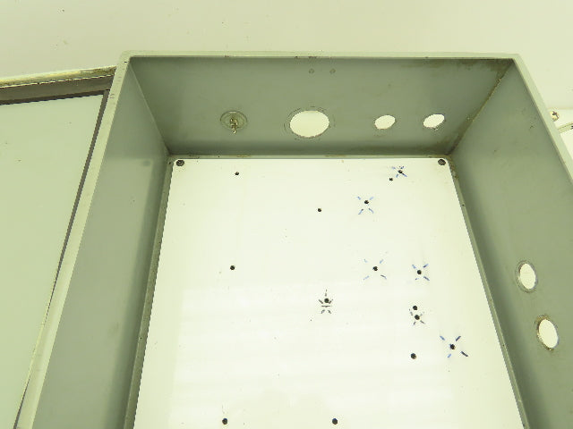 SCE A1614CH Electrical Enclosure Control Panel 16x14x6" Back Plate Knockouts