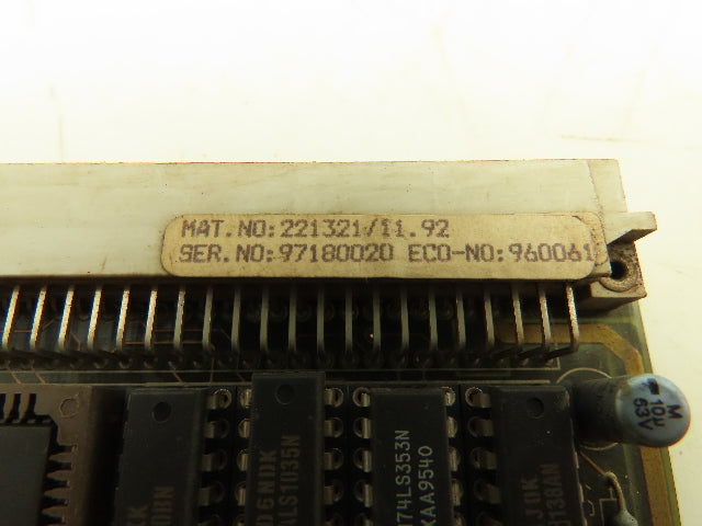 Siemens 221321 Rofin-Sinar Laser Circuit Board Control Panel
