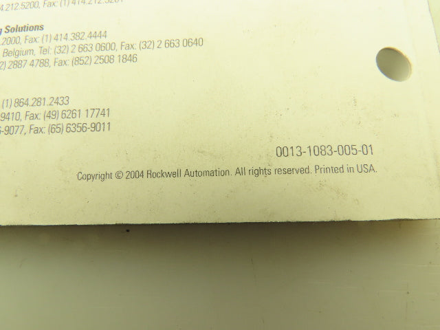 Allen Bradley Ultra3000 Digital Servo Drives Installation Manual