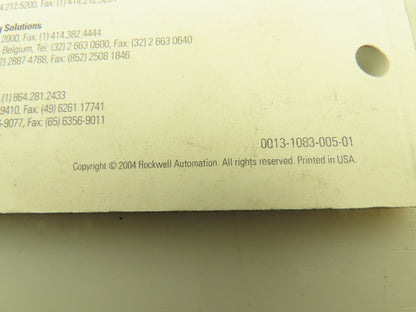 Allen Bradley Ultra3000 Digital Servo Drives Installation Manual