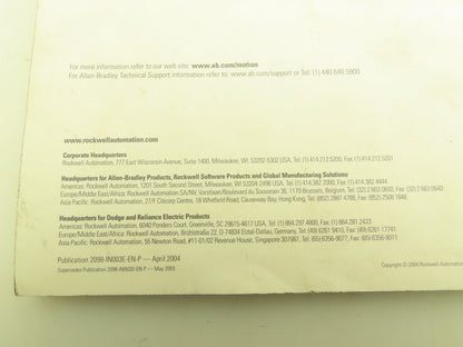 Allen Bradley Ultra3000 Digital Servo Drives Installation Manual