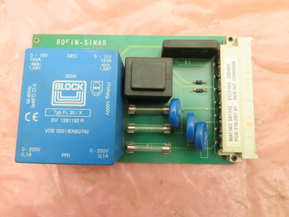 Rofin-Sinar Laser 581312 DC Power Supply Transformer 400V 318-2B/07.91