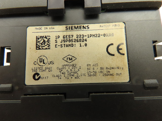 Siemens 6ES7 223-1PH22-0XA0 PLC Input Output Relay Module EM 223