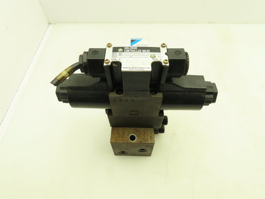 Daikin KSO-G02-4CP-30-NR Hydraulic Directional Solenoid Valve Stack 24VDC
