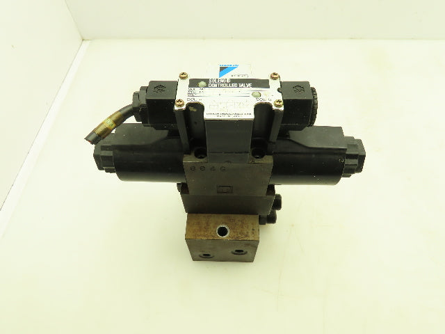 Daikin KSO-G02-4CP-30-NR Hydraulic Directional Solenoid Valve Stack 24VDC