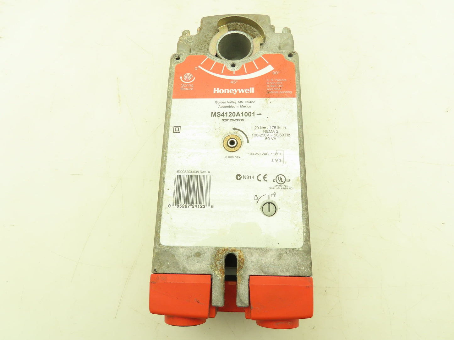 Honeywell MS4120A1001 Direct Coupled Actuator Spring Return 175 lb-in 90 Degree