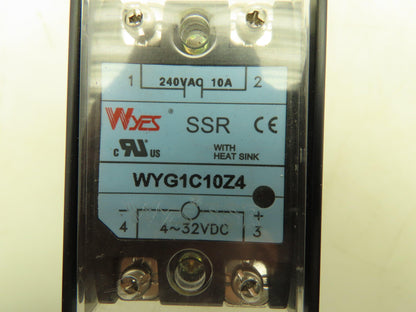 Wyes WYG1C10Z4 SSR Solid State Relay Heat Sink 240V 10A