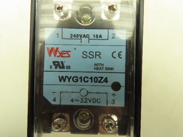 Wyes WYG1C10Z4 SSR Solid State Relay Heat Sink 240V 10A