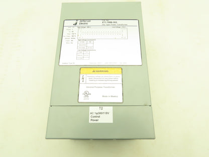Jefferson Electric 411-1086 Control Transformer 1.5KVA 380V Input 115V Output