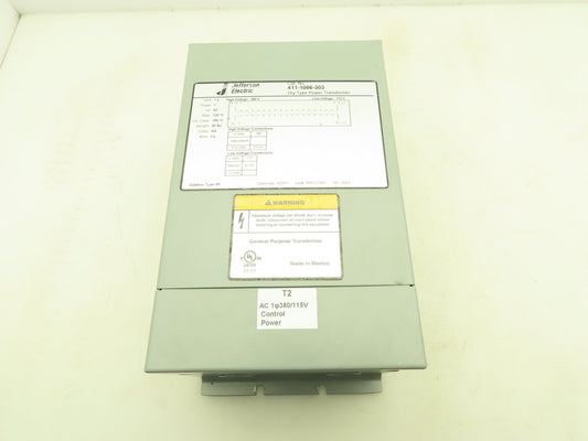 Jefferson Electric 411-1086 Control Transformer 1.5KVA 380V Input 115V Output