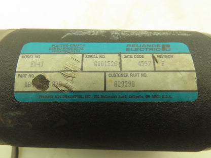 Reliance Electric E643 829298 0643-04-029 Electro Craft DC Servo Motor