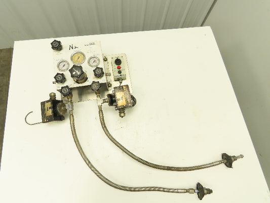 Air Products E13CP145D Nitrogen Gas Pressure Regulator Switch Changeover Panel