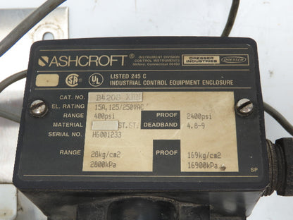 Air Products E13CP145D Helium Gas Pressure Regulator Switch Changeover Panel