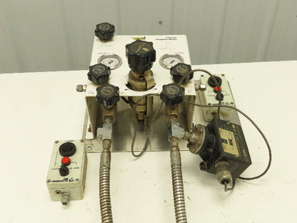 Air Products E13CP145D Helium Gas Pressure Regulator Switch Changeover Panel