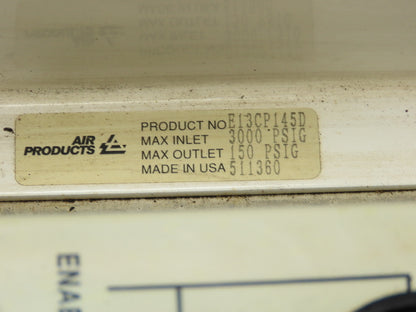 Air Products E13CP145D Helium Gas Pressure Regulator Switch Changeover Panel