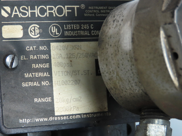 Air Products E13CP145D Helium Gas Pressure Regulator Switch Changeover Panel