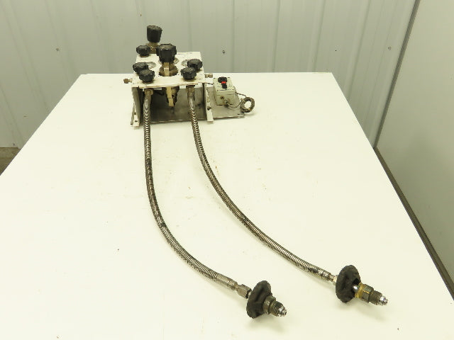 Air Products E13CP145D Helium Gas Pressure Regulator Switch Changeover Panel