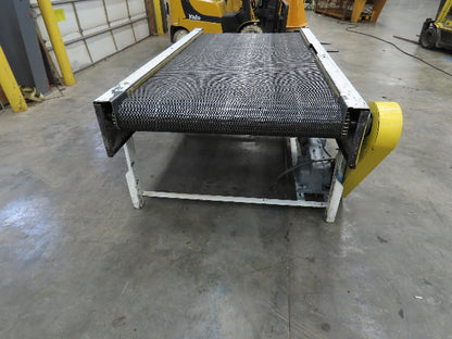53"x 8' Chain Drive Steel Belt Conveyor 45" BF .5Hp 460V End Drive