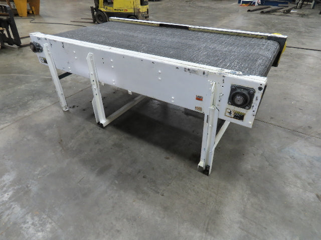 53"x 8' Chain Drive Steel Belt Conveyor 45" BF .5Hp 460V End Drive