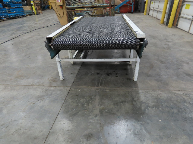53"x 8' Chain Drive Steel Belt Conveyor 45" BF .5Hp 460V End Drive