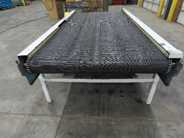 53"x 8' Chain Drive Steel Belt Conveyor 45" BF .5Hp 460V End Drive