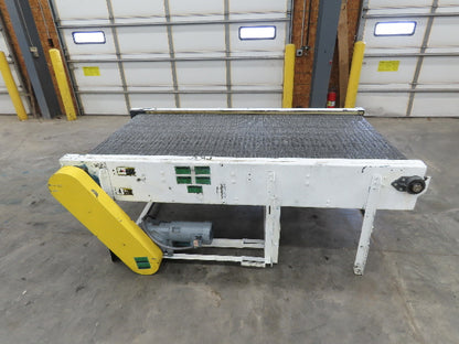 53"x 8' Chain Drive Steel Belt Conveyor 45" BF .5Hp 460V End Drive