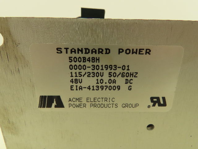 ACME 500B48H Standard Power Supply 48VDC 10A Output 115/230V Input