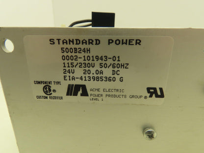 ACME 500B24H Standard Power Supply 24VDC 20A Output 115/230V Input