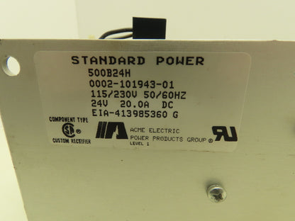 ACME 500B24H Standard Power Supply 24VDC 20A Output 115/230V Input