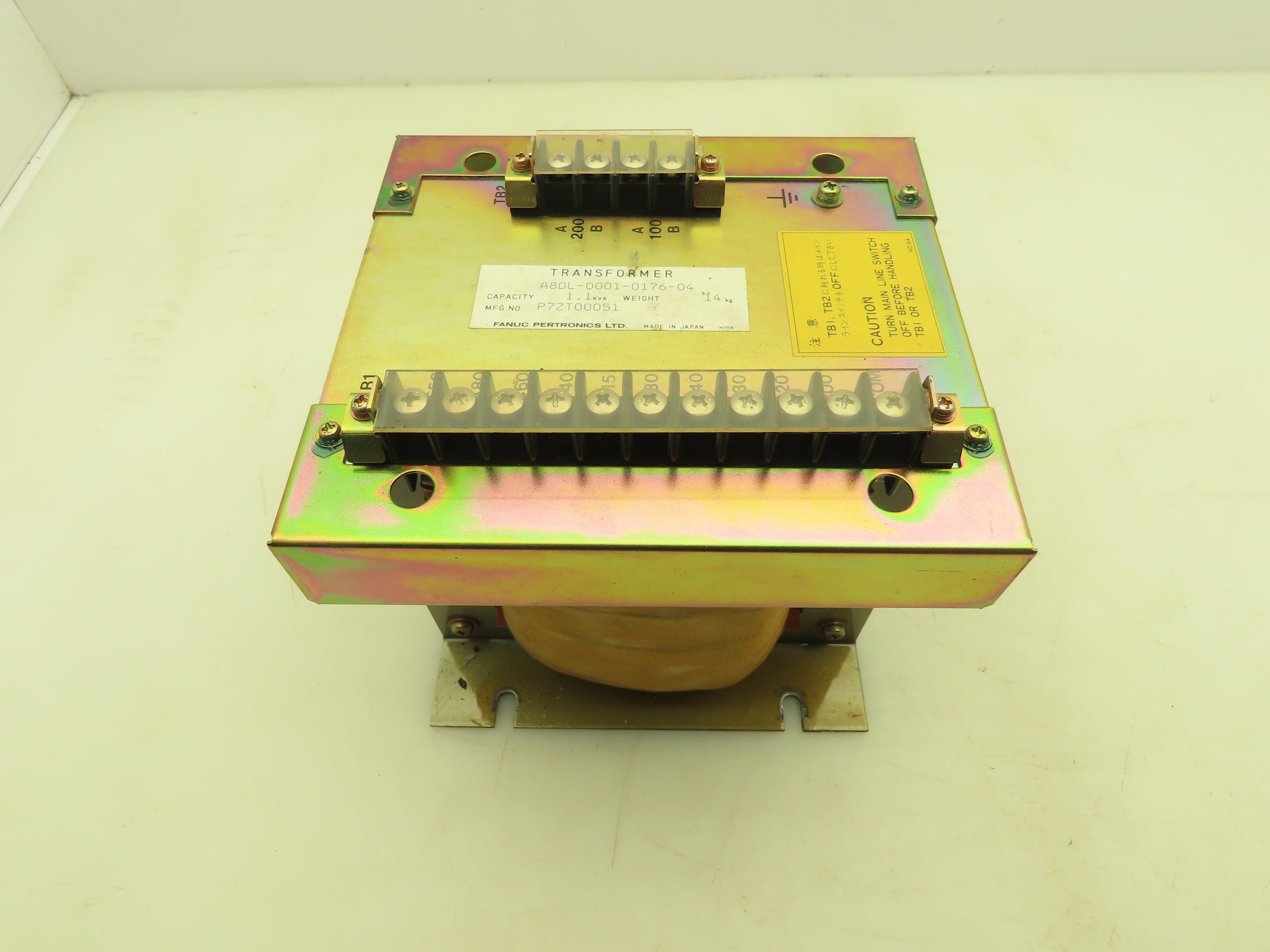 Fanuc Pertronics A80L-0001-0176-04 Power Transformer 1.1 kva Single Ph ...