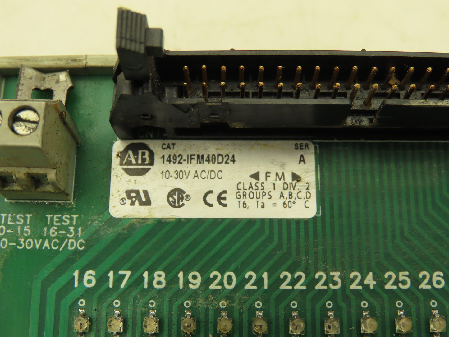 Allen Bradley 1492-IFM40D24 Interface Module 32 Pin PLC Adaptor Lot of 2